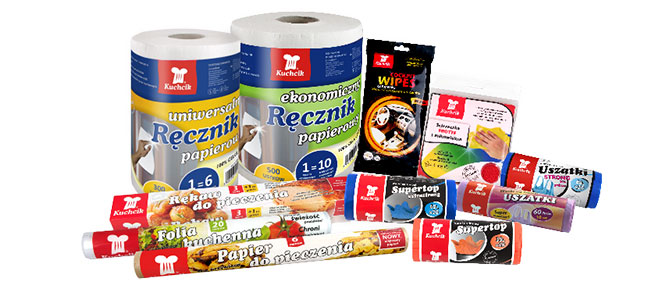 hliníková fólia papierové utierky špongie vrecia na odpadky